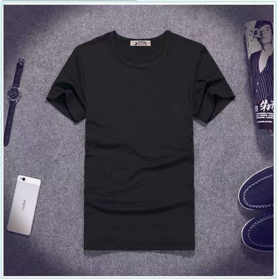 Tay áo nam phân bón mỏng thủy triều Tăng Modal Nửa tay áo ngắn tay áo thun màu rắn Áo sơ mi mỏng Chất béo cotton mùa thu áo thun form rộng nam