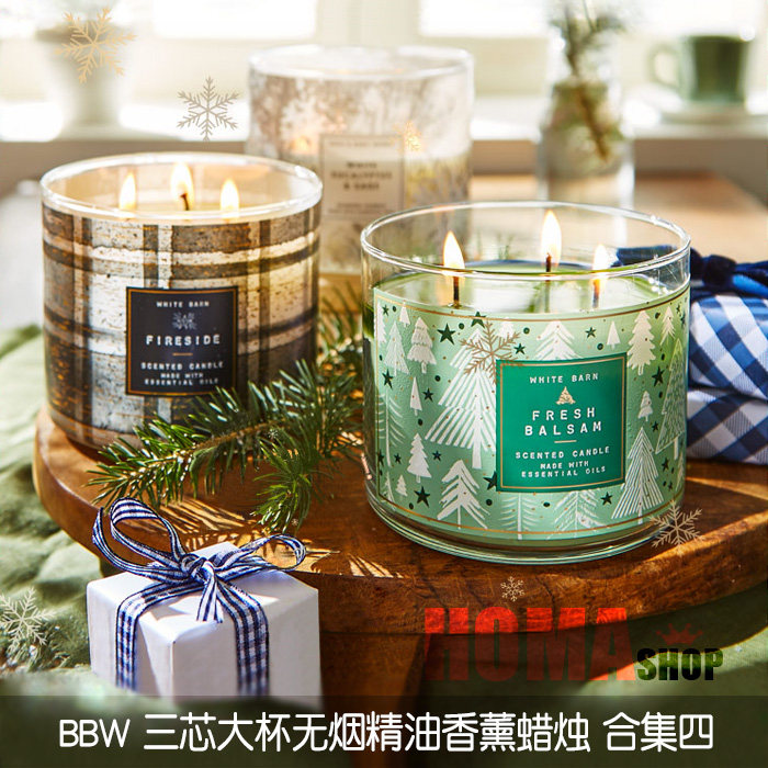 Winter Snow Pine BBW Candle Conset Four Autumn Winter Three Core Essential Oils Fragrant 411g BathBody Works