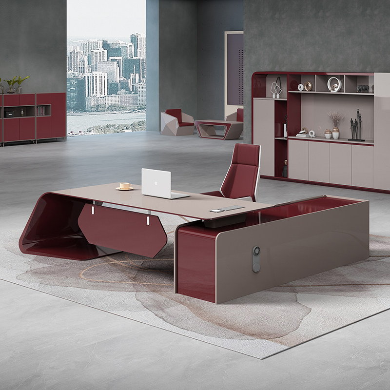 Wenqun Boss Table Presidents Table Brief About Modern Upscale Fashion Big Bantai Real Office Furniture Owner Desk