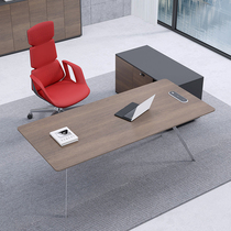 Walnut boss desk president desk simple modern manager desk office multifunctional leadership desk and chair combination