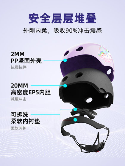 儿童轮滑护具滑板头盔自行车平衡车骑行护膝套装专业溜冰防护装备