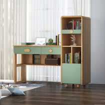 Arstay Functional Children Solid Wood Learning Table With Cupboards Desk Bookshelf Integrated Table Brief student teenagers