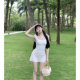 Xiang Swan er tea break dress ຝຣັ່ງ 2024 ຕົ້ນພາກຮຽນ spring ໃຫມ່ແບບອ່ອນໂຍນຮູບແບບຂະຫນາດນ້ອຍສີຂາວ dress A-line skirt skirt