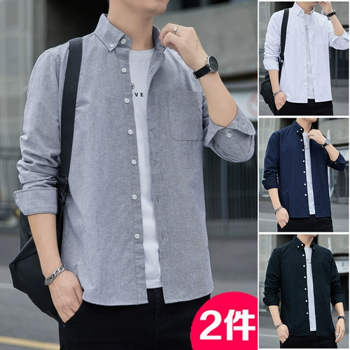 Демисезонный осенний лонгслив, брендовая модная трендовая цветная рубашка для отдыха, с рукавом