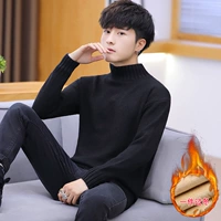 Черный, флисовый, высокий воротник