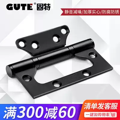 Gute stainless steel bearing 4 inch female hinge black indoor wooden door hinge loose-leaf slotted silent single piece