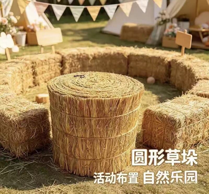 Natural Straw Bales, Round Straw Bales, Decorative Handmade Woven Props, Seasonal Straw, National Day Decorations, Swiss Rolls Natural Straw Bales, Round Straw Bales, Decorative Handmade Woven Props, Seasonal Straw, National Day Decorations, Swiss Rolls
