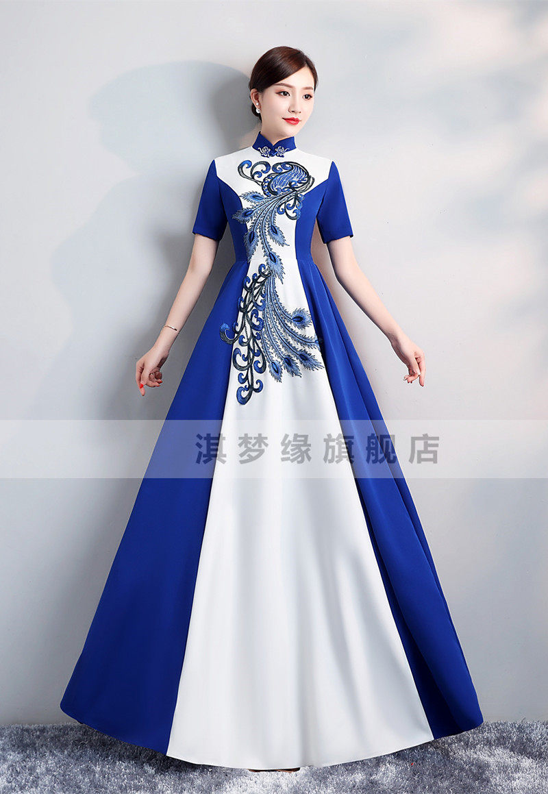 Robe de soirée manche de princesse - Ref 3210762 Image 14