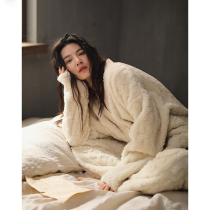 Coral Suede Pajamas Womens Autumn Winter Thickened Garnter 2020 New Winter Warm Flannel Suede Suit Woman