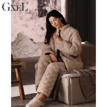 Coral Suede Pajamas Woman Autumn Winter Thickened Triple Clip Cotton 2020 New Winter Flannel Suede Suit Woman