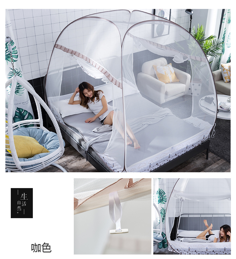 Mông Cổ yurt muỗi net 1.2 m 1.5m1.8m giường đôi hộ gia đình 2018 mã hóa mới cài đặt miễn phí ký túc xá muỗi net