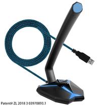 E-sports game voice microphone USB computer light-emitting microphone conference chat microphone with tuning customization