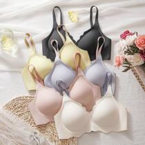 Sports fashionable underwear for girls thin bra bra simple U seamless no rims small chest push-up bra custom-made