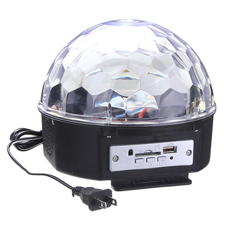 Remote Control Bluetooth mp3 Music Big Crystal Magic Ball New 9 Color Stage Disco Light KTV Seven Color Rotary Sound Control-Taobao