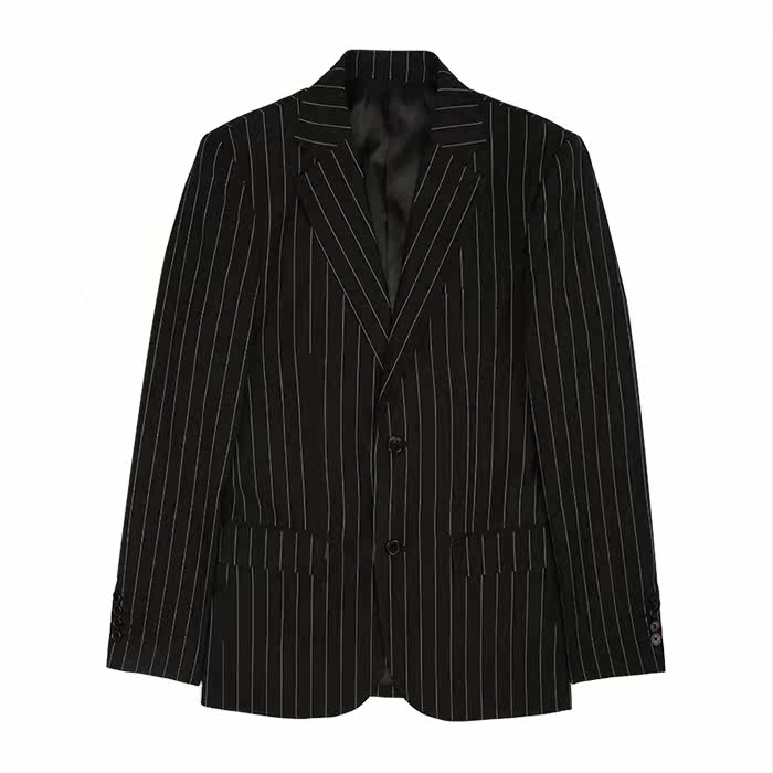 Spring and summer European and American men's slim business striped suit British retro thin casual suit jacket