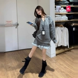 Цветной трикотажный демисезонный свитер, комплект, мини-юбка, 2025 года, изысканный стиль