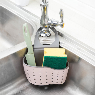 Sink Hanging Bag Kitchen Shelf Faucet Sink Storage Basket Storage Hanging Basket Steel Ball Storage Layer Rack Sponge Rack
