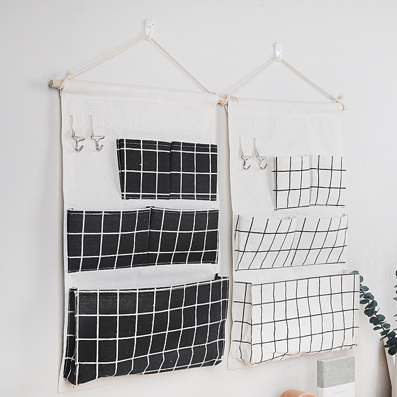 Sleeping Room Essential Collection Bag Hanging Bag Wall Hanging Wall Hanging Wall Shelve Cloth Dormitory God Instrumental Bag small cloth bag hanging