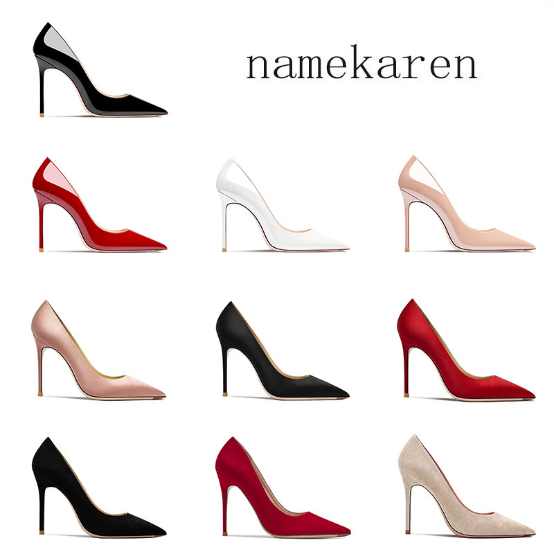 2026 Spring New Design Niche Ultra High Heels Women's Patent Leather Pointed Toe Stiletto Professional Shallow Fashion Pumps
