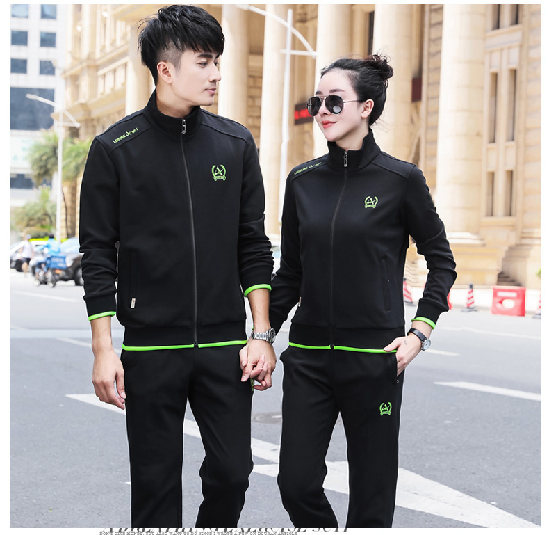 Bộ đồ thể thao nam mùa xuân và mùa thu áo len quần nữ thiết lập quần áo nữ thường xuyên quần áo thể thao cotton - Thể thao sau bộ nỉ adidas nam