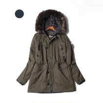 Foreign trade original single tail goods winter womens cotton clothing medium and long Pike clothing hooded large size cotton coat jacket Winter quilted jacket