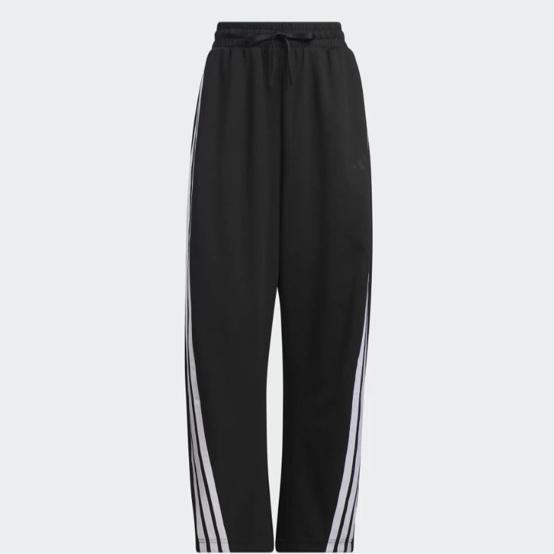 Adidas Women's Three-Stripe High-Waisted Loose Sports Casual Banana Pants Jy7697