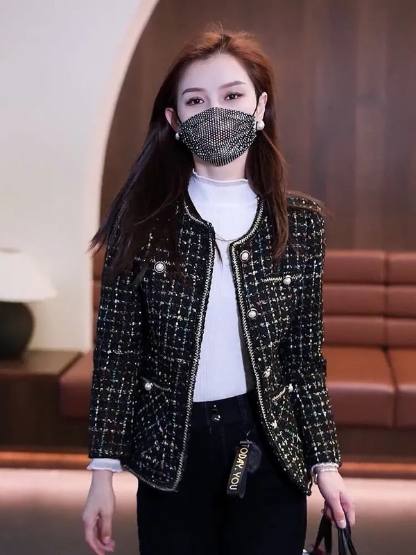 Spring and Autumn New Style Chanel-Inspired Jacket for Women, Plus-Size Fashion, Stylish and High-End, Slimming and Age-Reducing, Middle-Aged and Elderly Women's Clothing