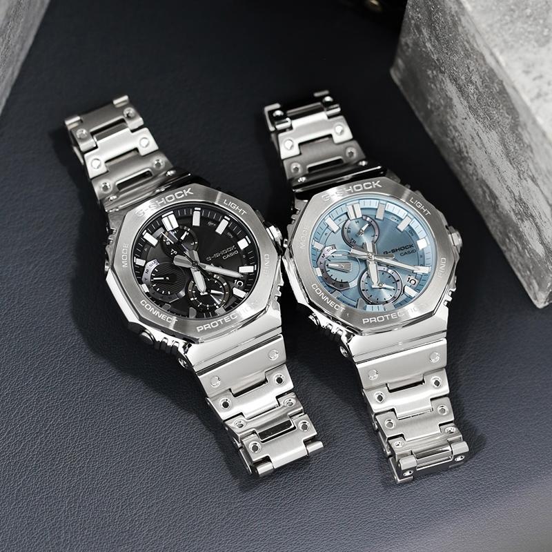 Casio G-Shock Watch Men's Solar-Powered Bluetooth Japanese-Made Octagonal All-Metal Pointer Gmc-B2100Ad