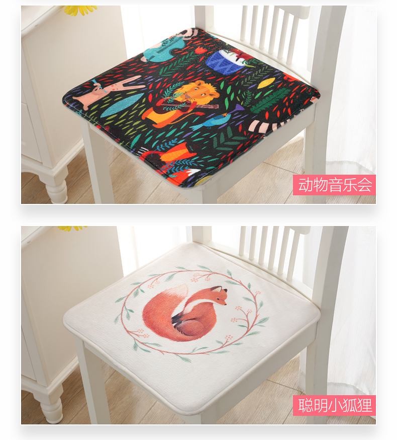 Phim hoạt hình mùa hè bọc đệm ấm mùa hè ghế văn phòng ghế học sinh ghế sofa đệm ass mat dem ghe