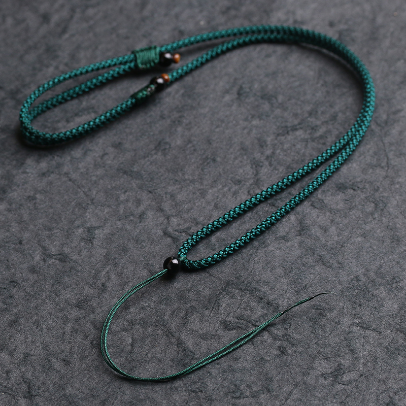 2mm fine red rope woven by hand woven necklace rope small black rope baby pendant hanging rope male and female gold jade pendant