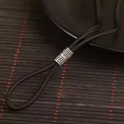 Tongyou Pavilion 925 silver safety buckle lanyard special pendant for men and women Jade rope hanging ring chain rope hanging neck