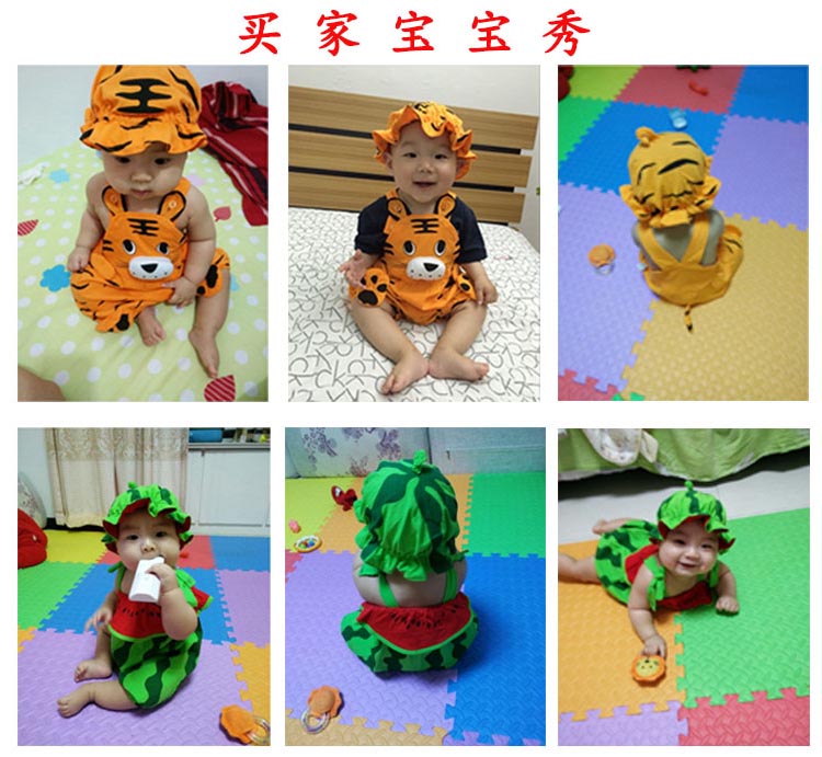 Mùa hè hình trái cây quần áo cotton bé yếm trong dính liền quần áo sơ sinh romper 0-3 tuổi trẻ sơ sinh