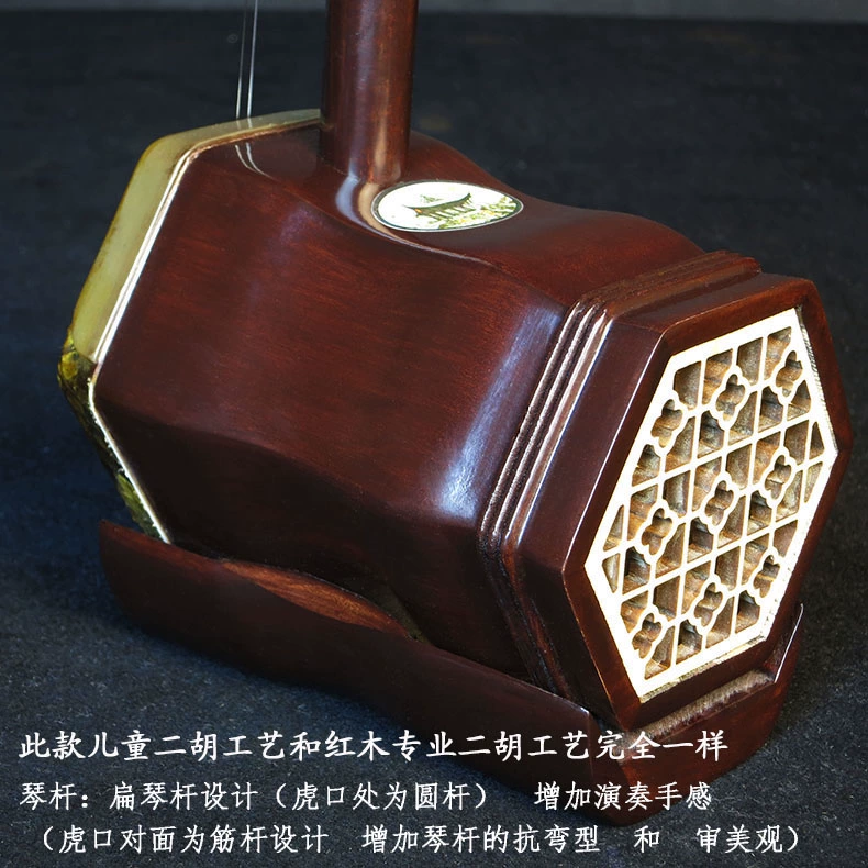 Erhu trẻ em Đàn piano nhỏ erhu Redwood học đàn nhị chuyên nghiệp Tô Châu Changyi phụ kiện nhạc cụ quốc gia - Nhạc cụ dân tộc