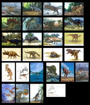 2022 Dinosaur Painting Postcards Set of 25 008