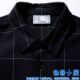 Jack Jones Collaboration Men's Black Loose Large Plaid Long-Sleeve Shirt 2243O3009