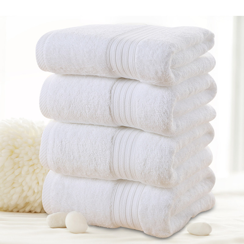Pure color white towel pure cotton thickened hotel beauty salon strong water absorption can be customized factory direct sales
