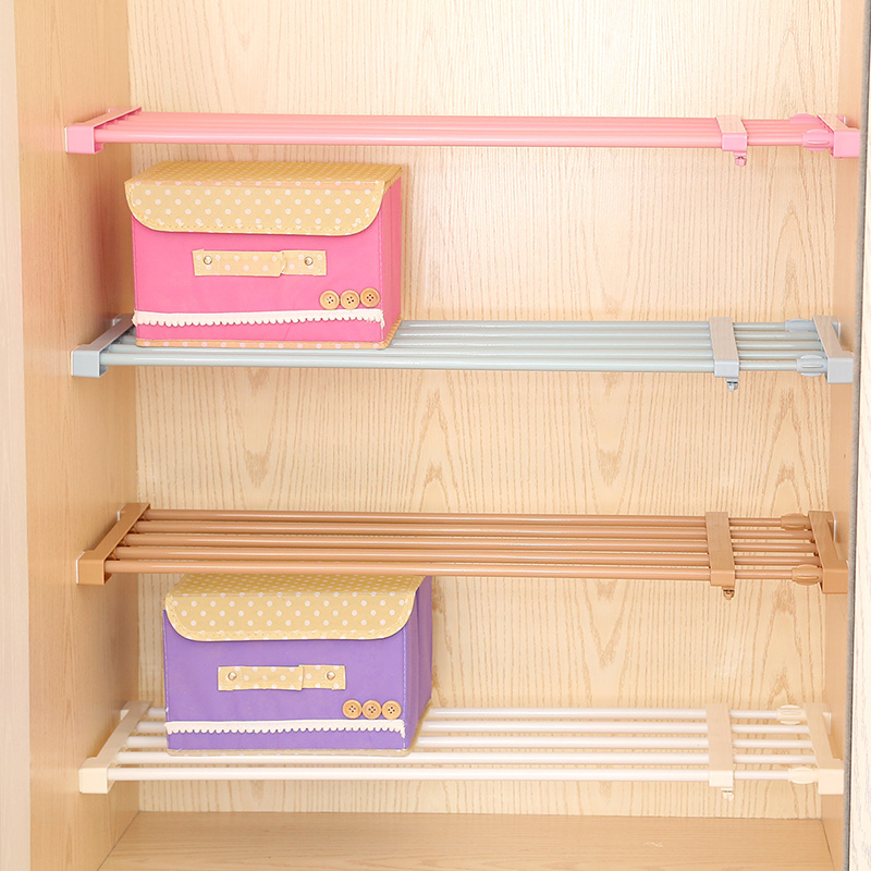 Wardrobe partition storage tiered rack Nail-free overall cabinet Kitchen bathroom shelf Cabinet finishing rack Multi-layer rack