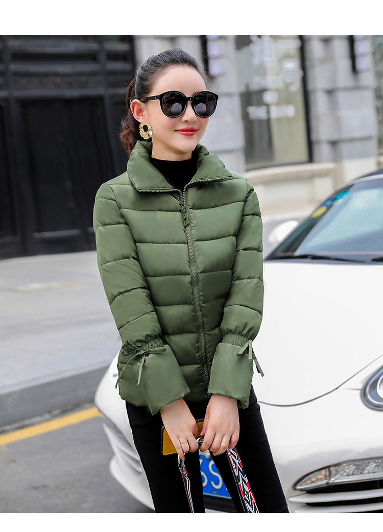 Áo khoác dày mùa đông 2018 phiên bản Hàn Quốc của những quý cô hoang dã nhỏ áo khoác cotton cotton áo khoác nữ ngắn xuống áo khoác cotton áo lông vũ dáng dài uniqlo