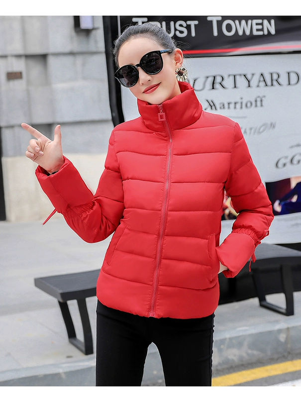 Áo khoác dày mùa đông 2018 phiên bản Hàn Quốc của những quý cô hoang dã nhỏ áo khoác cotton cotton áo khoác nữ ngắn xuống áo khoác cotton