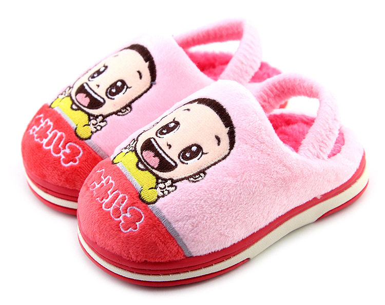 Pantoufles enfants en suède pour hiver - semelle caoutchouc - Ref 1006559 Image 10