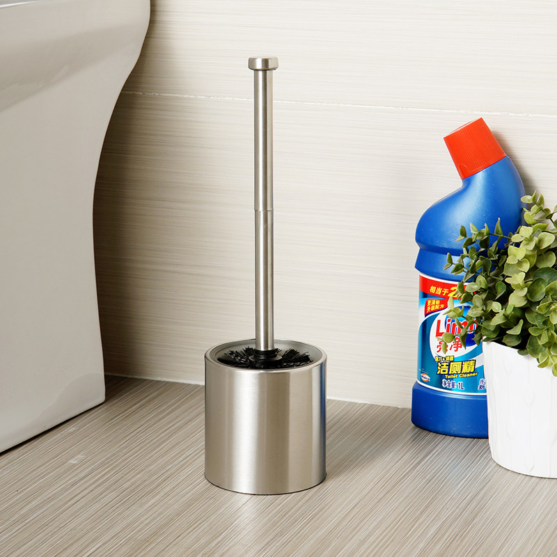 Clean Toilet Toilet Brush Suit Creative Stainless Steel Base Long Handle Toilet Brushed Bathroom Makeup Room Soft Gross Cleaning Brush