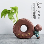 Sáng tạo hoa màu xanh bình hoa tím nước cát chậu hoa chậu sáng tạo nhà sư nhỏ hoa trang trí nhà - Vase / Bồn hoa & Kệ