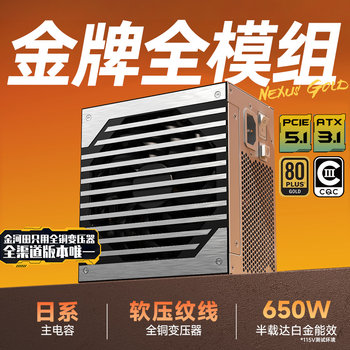 Jinhetian Nexus Gold 650W Full Module Power Supply for Desktop Computers Gold Double Certification/Atx3.1