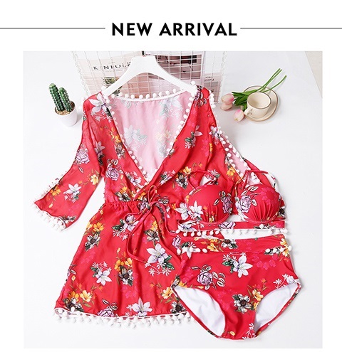 Bộ đồ bơi đôi bikini phù hợp với bikini ba mảnh áo tắm nữ bảo thủ che bụng bên bờ biển spa đồ bơi 	đồ đôi đi biển cho mẹ và bé	