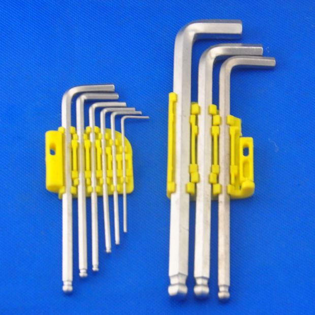 Giải phóng mặt bằng đặc biệt 9 phần đặt bóng dài đầu cờ lê lục giác tua vít nhỏ