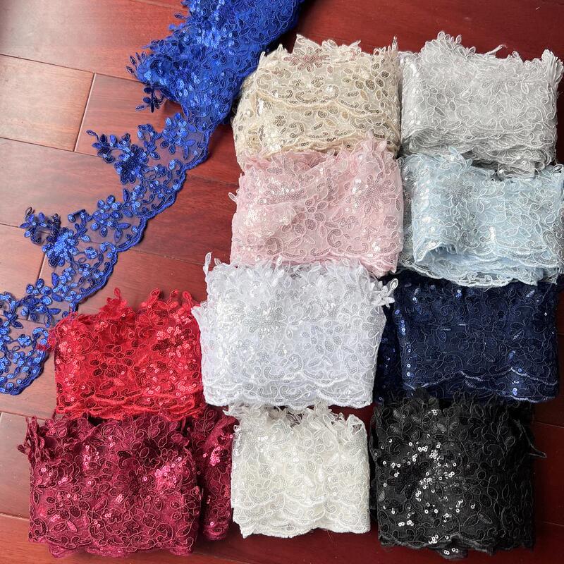 Sequin Lace Trim Red Sapphire Multi-Color Sequin Lace Trim Performance Costume Dress Accessories Lace Trim Sequin Lace Trim Red Sapphire Multi-Color Sequin Lace Trim Performance Costume Dress Accessories Lace Trim