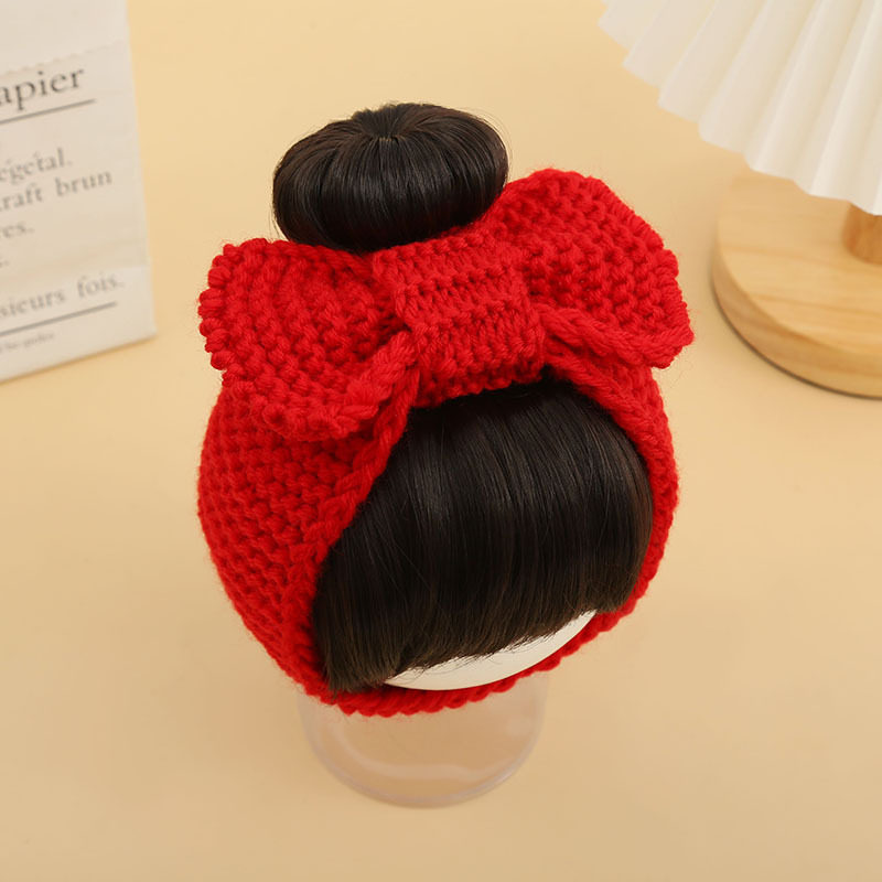 Korean version of braided headband bowknot detachable meatball hair belt baby protection halogen door buckle girls wig bangs