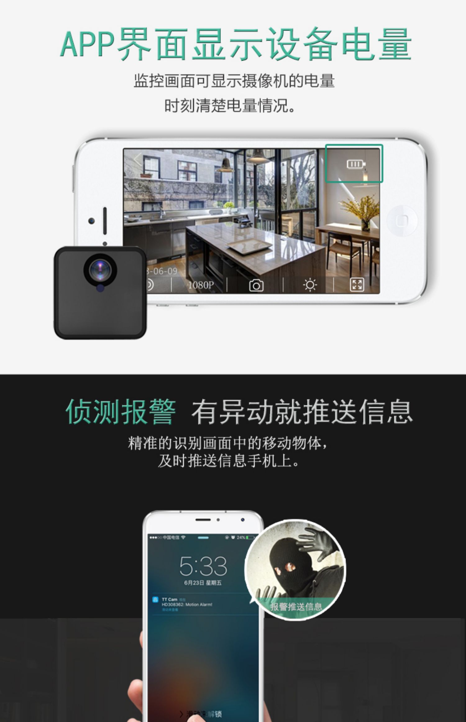 Forsafe C6 camera wifi gia đình từ xa lưu trữ màn hình đám mây camera HD video di động - Máy quay video kỹ thuật số máy quay video