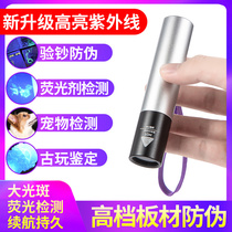 2023 High Power UV Charging 15W Banknote Detection Lamp Detection Flashlight New Version of RMB Banknote Detection 5W Purple Light
