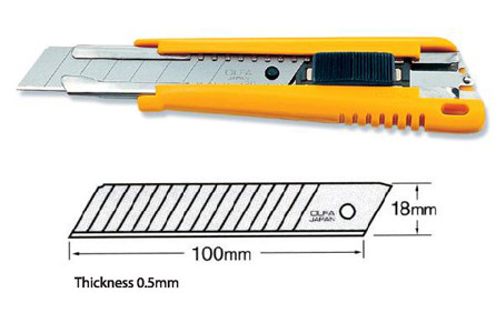 Originally imported from Japan OLFA Oufa EXL large utility knife paper cutting knife out of the box knife Dajie knife
